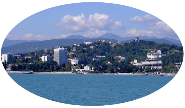 View on Sochi from Black Sea